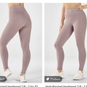 High-Waisted Heathered 7/8